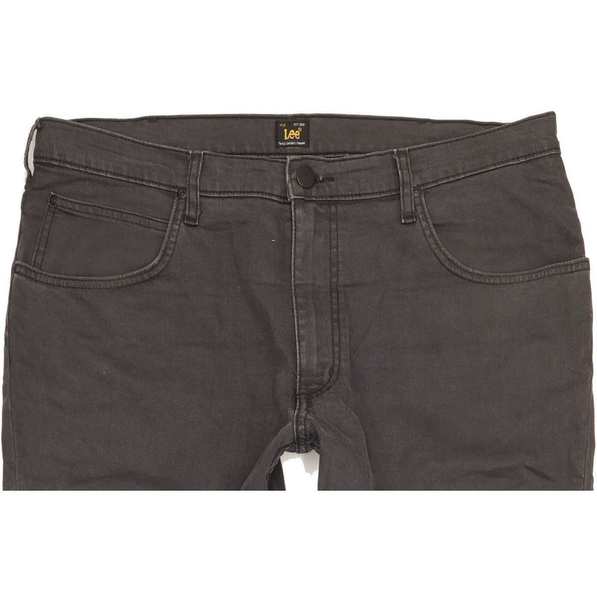 Lee Brooklyn Men Grey Straight Regular Stretch Jeans W38 L30
