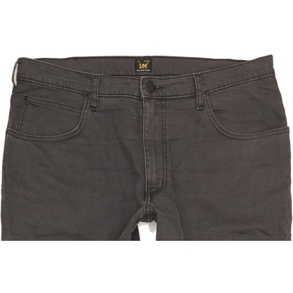 Lee Brooklyn Men Grey Straight Regular Stretch Jeans W38 L30