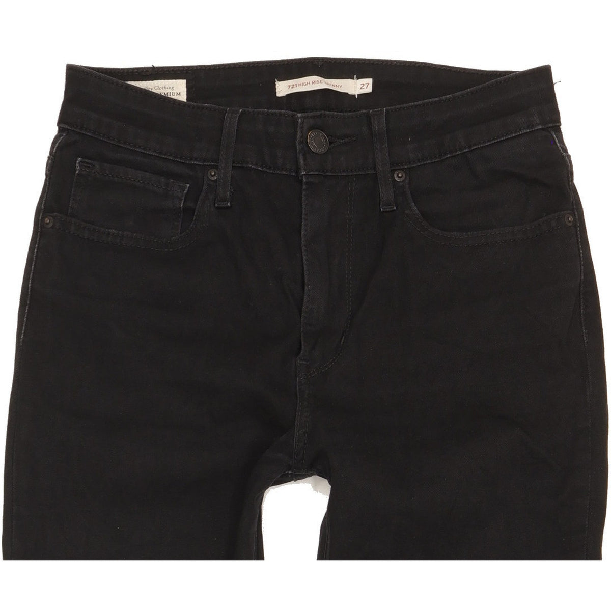 Levi's 721 Women Black Skinny Slim Stretch Jeans W27 L28