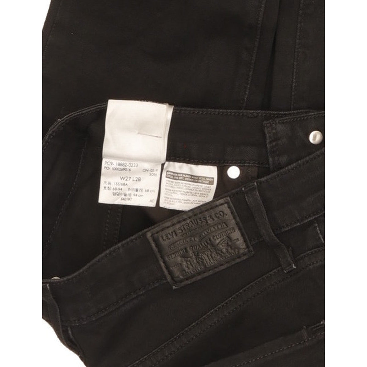 Levi's 721 Women Black Skinny Slim Stretch Jeans W27 L28