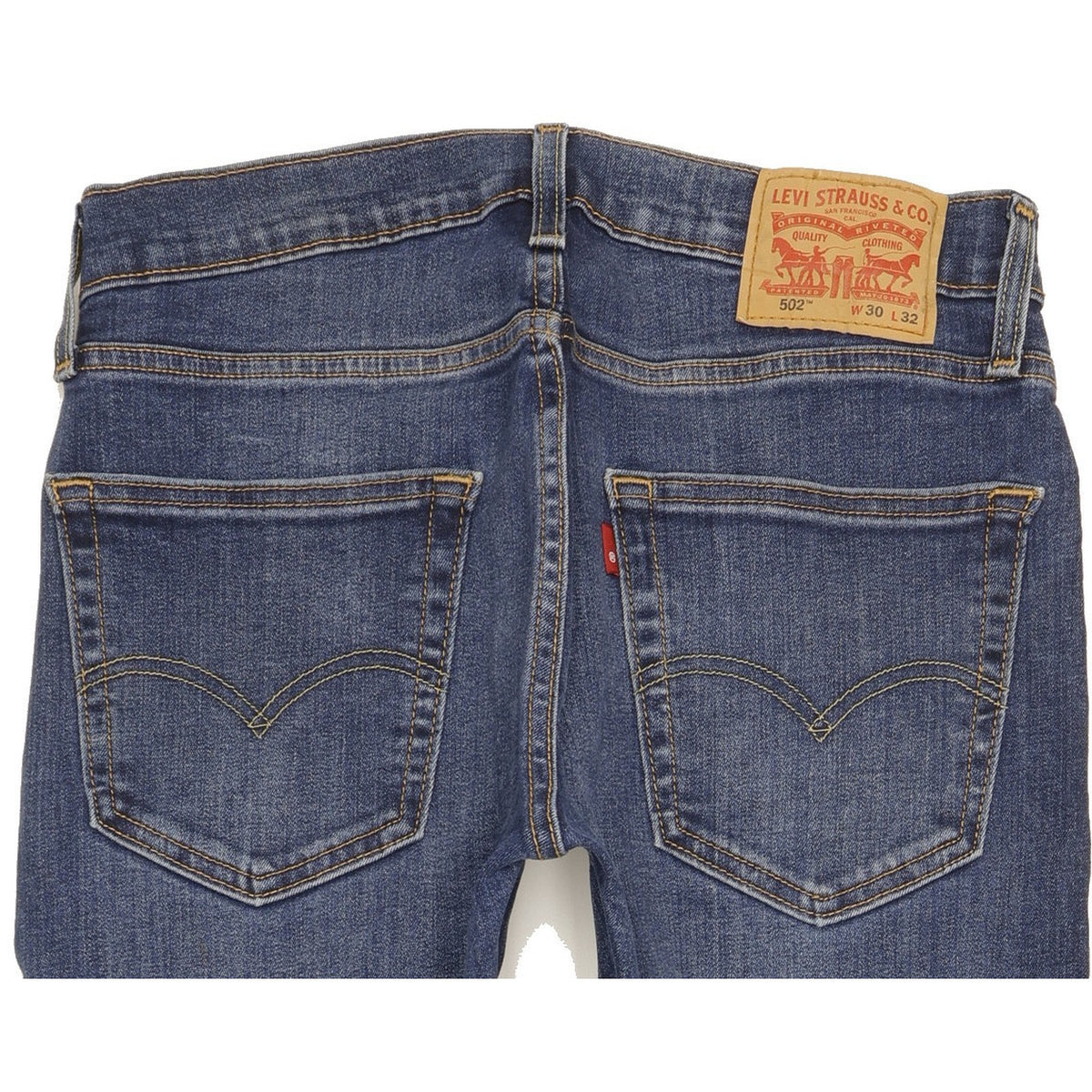 Levi's 502 Men Blue Tapered Regular Stretch Jeans W30 L30