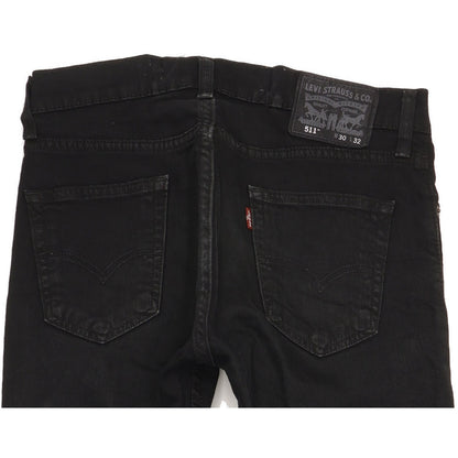 Levi's 511 Men Black Straight Slim Stretch Jeans W30 L32