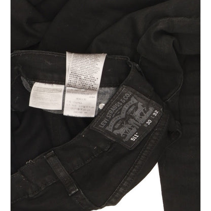 Levi's 511 Men Black Straight Slim Stretch Jeans W30 L32