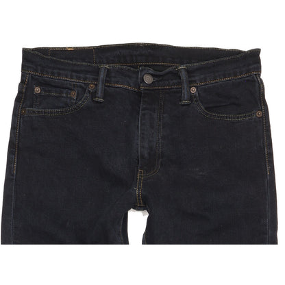Levi's 513 Men Black Straight Regular Stretch Jeans W30 L29