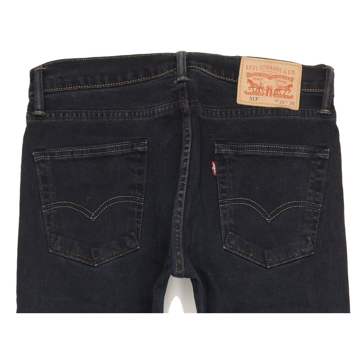 Levi's 513 Men Black Straight Regular Stretch Jeans W30 L29