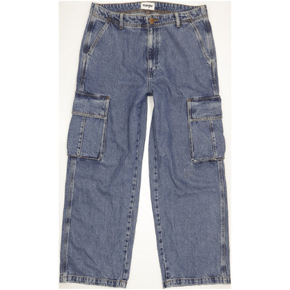 Wrangler Cargo Men Blue Straight Loose Jeans W32 L32