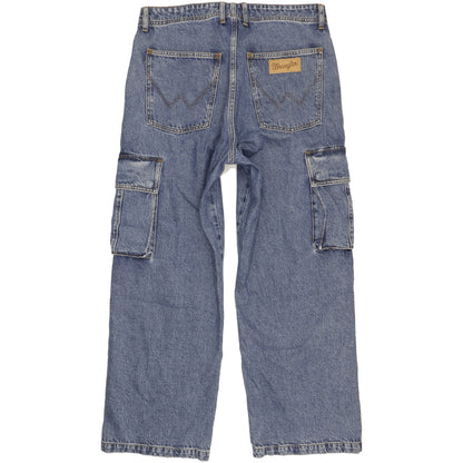 Wrangler Cargo Men Blue Straight Loose Jeans W32 L32