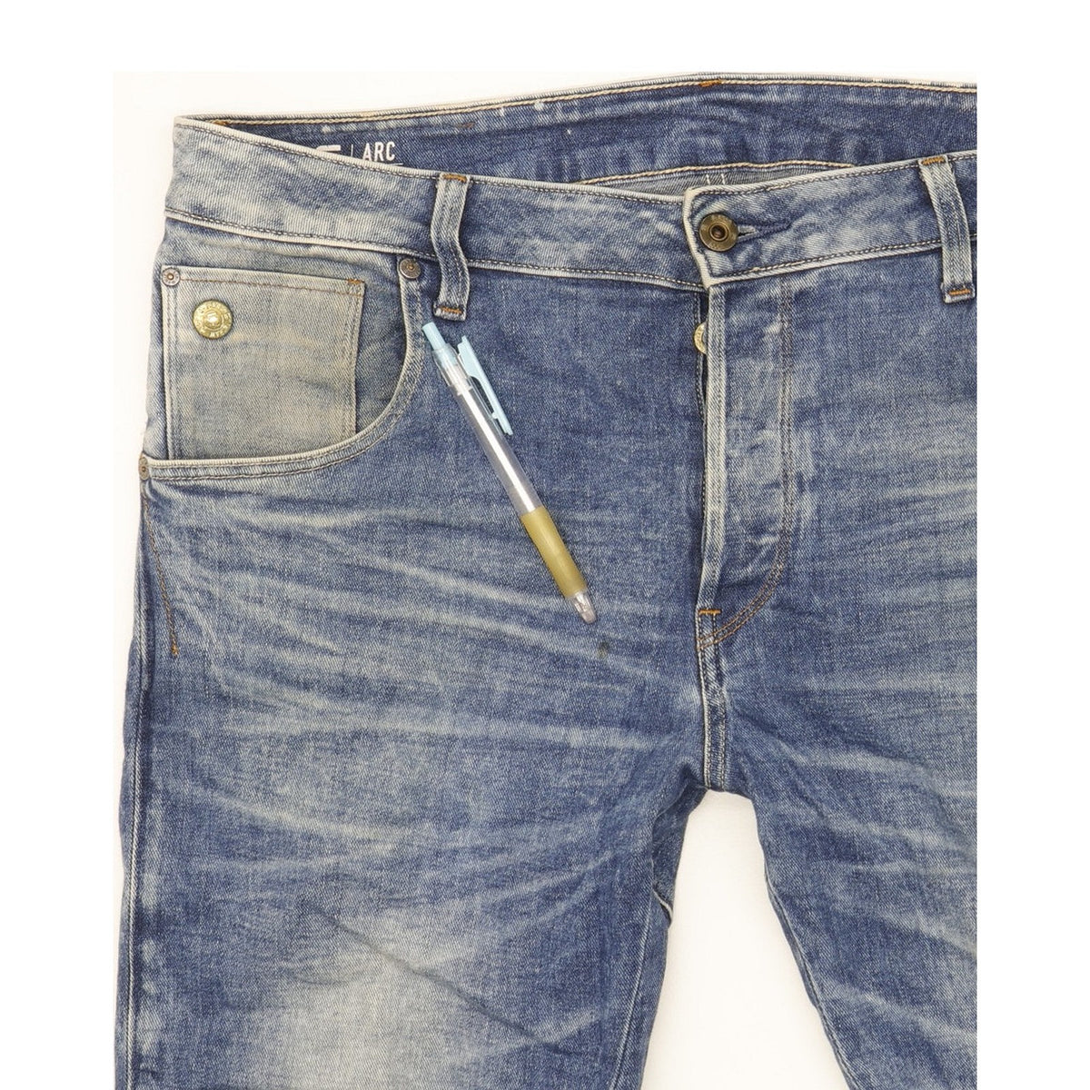G-Star Arc 3D Men Blue Tapered Slim Jeans W32 L32