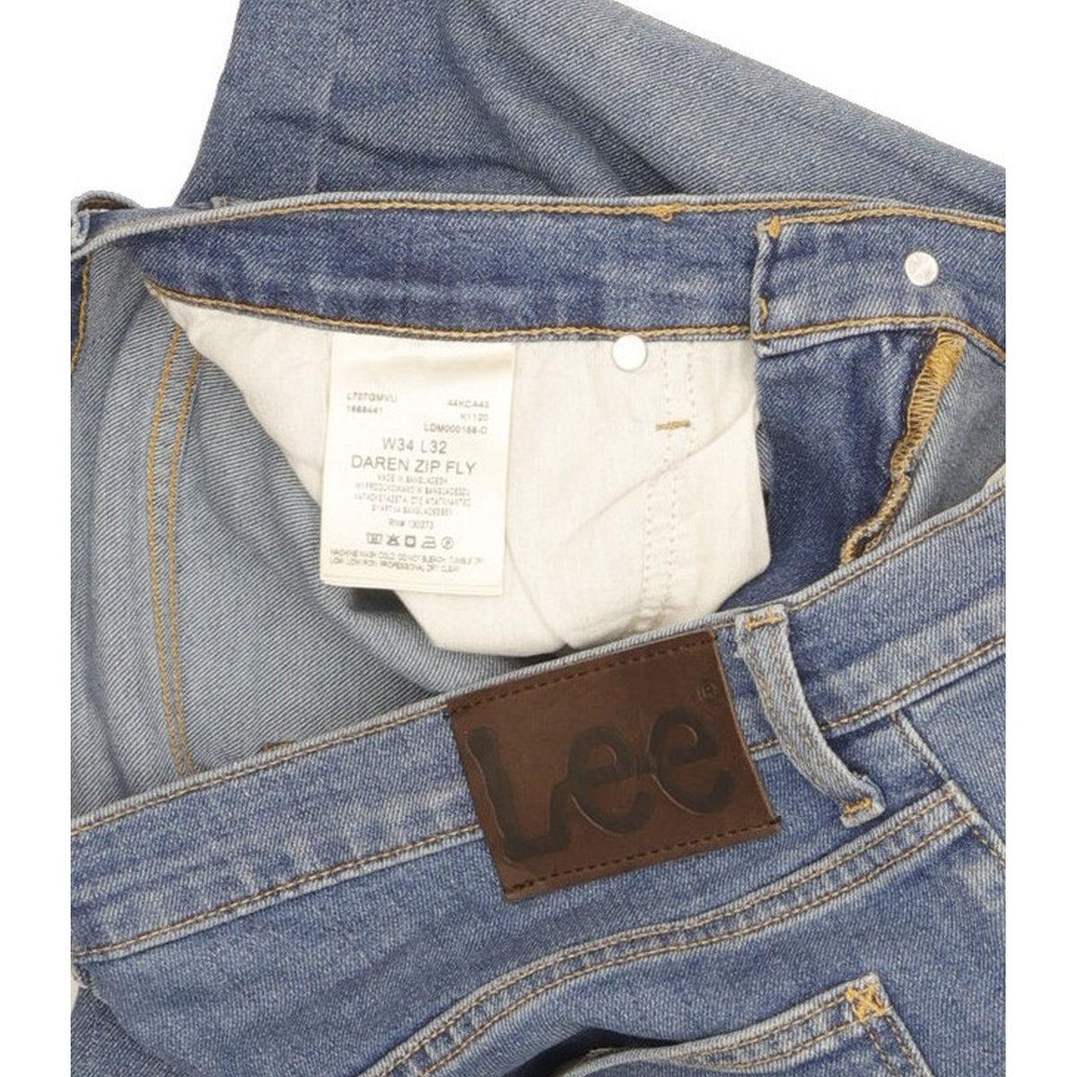 Lee Daren Men Blue Straight Slim Stretch Jeans W34 L31