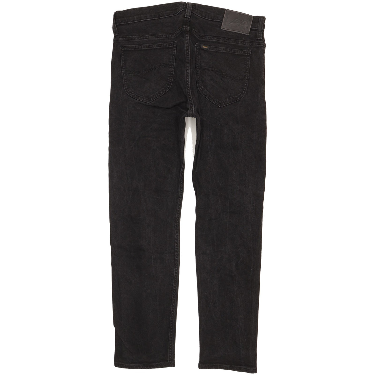 Lee Rider Men Black Straight Slim Stretch Jeans W32 L28