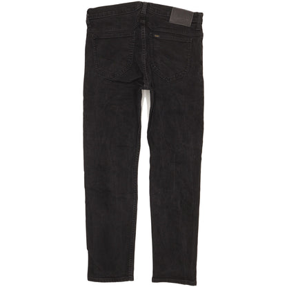 Lee Rider Men Black Straight Slim Stretch Jeans W32 L28