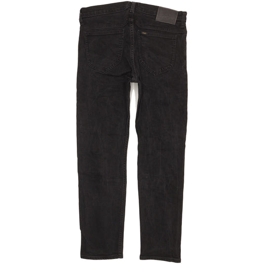Lee Rider Men Black Straight Slim Stretch Jeans W32 L28