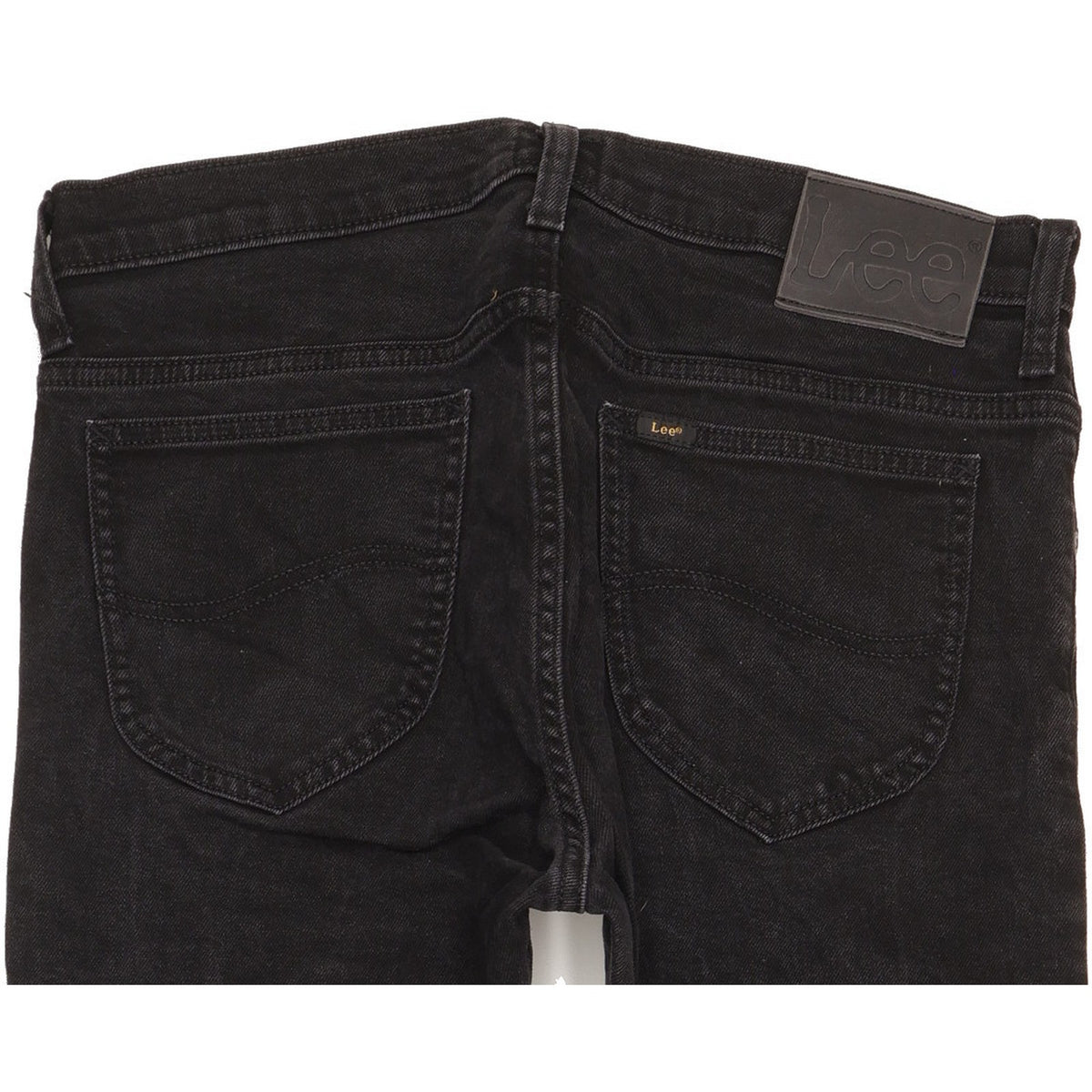 Lee Rider Men Black Straight Slim Stretch Jeans W32 L28