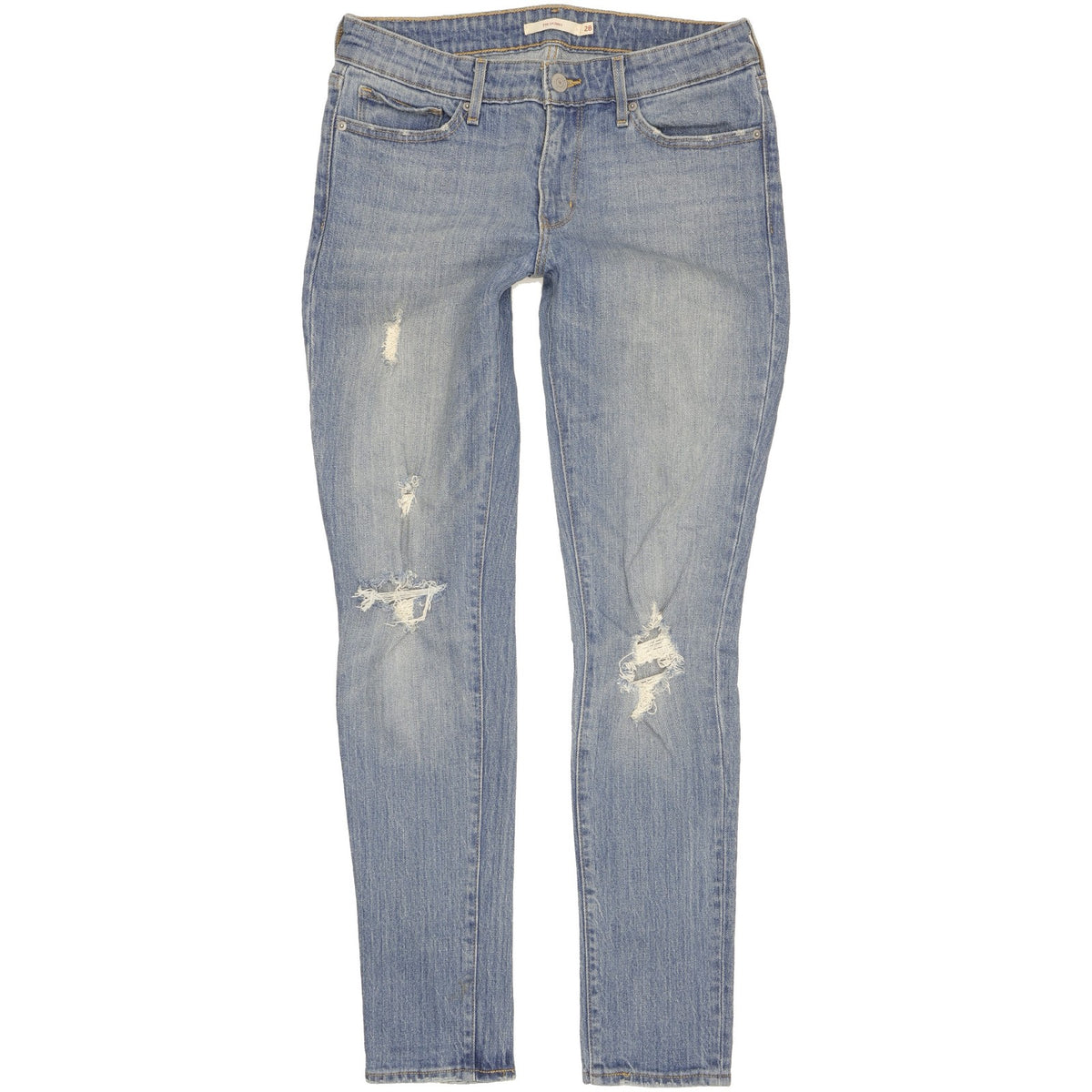 Levi's 711 Women Blue Skinny Slim Stretch Jeans W28 L30