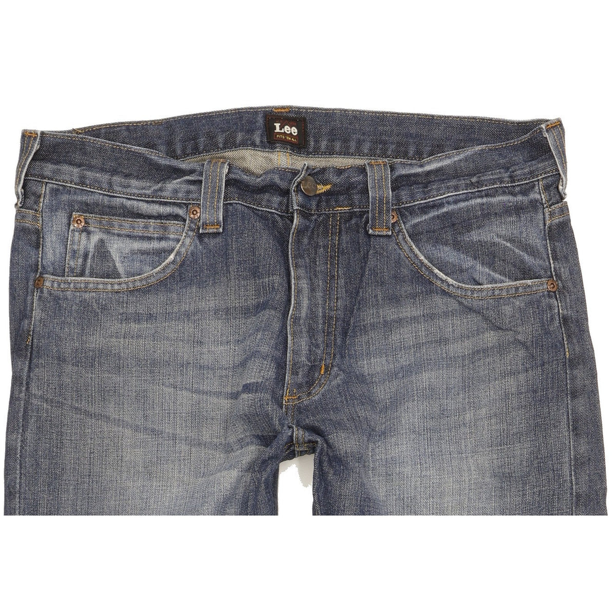 Lee Kent Men Blue Straight Regular Jeans W34 L28