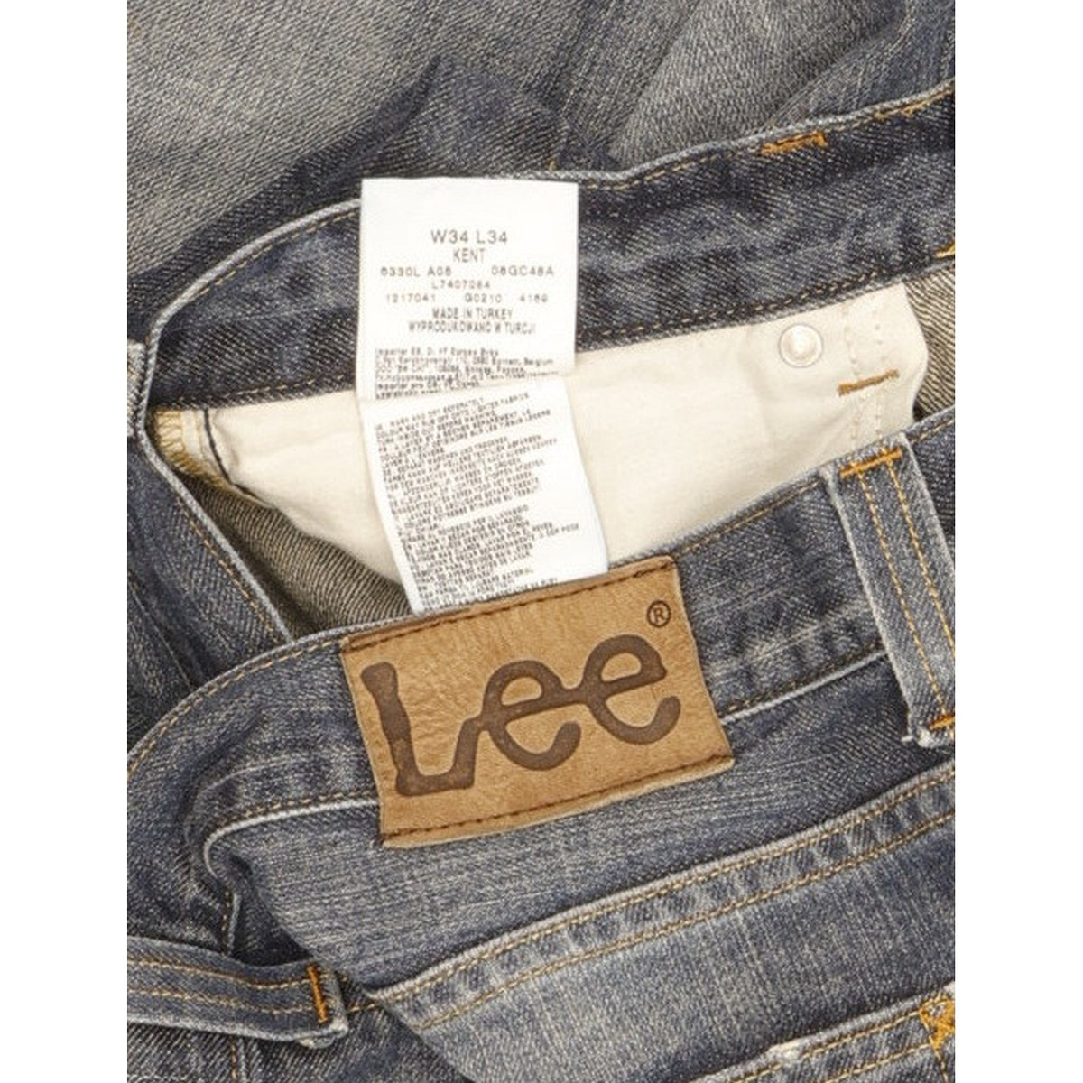 Lee Kent Men Blue Straight Regular Jeans W34 L28