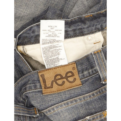 Lee Kent Men Blue Straight Regular Jeans W34 L28