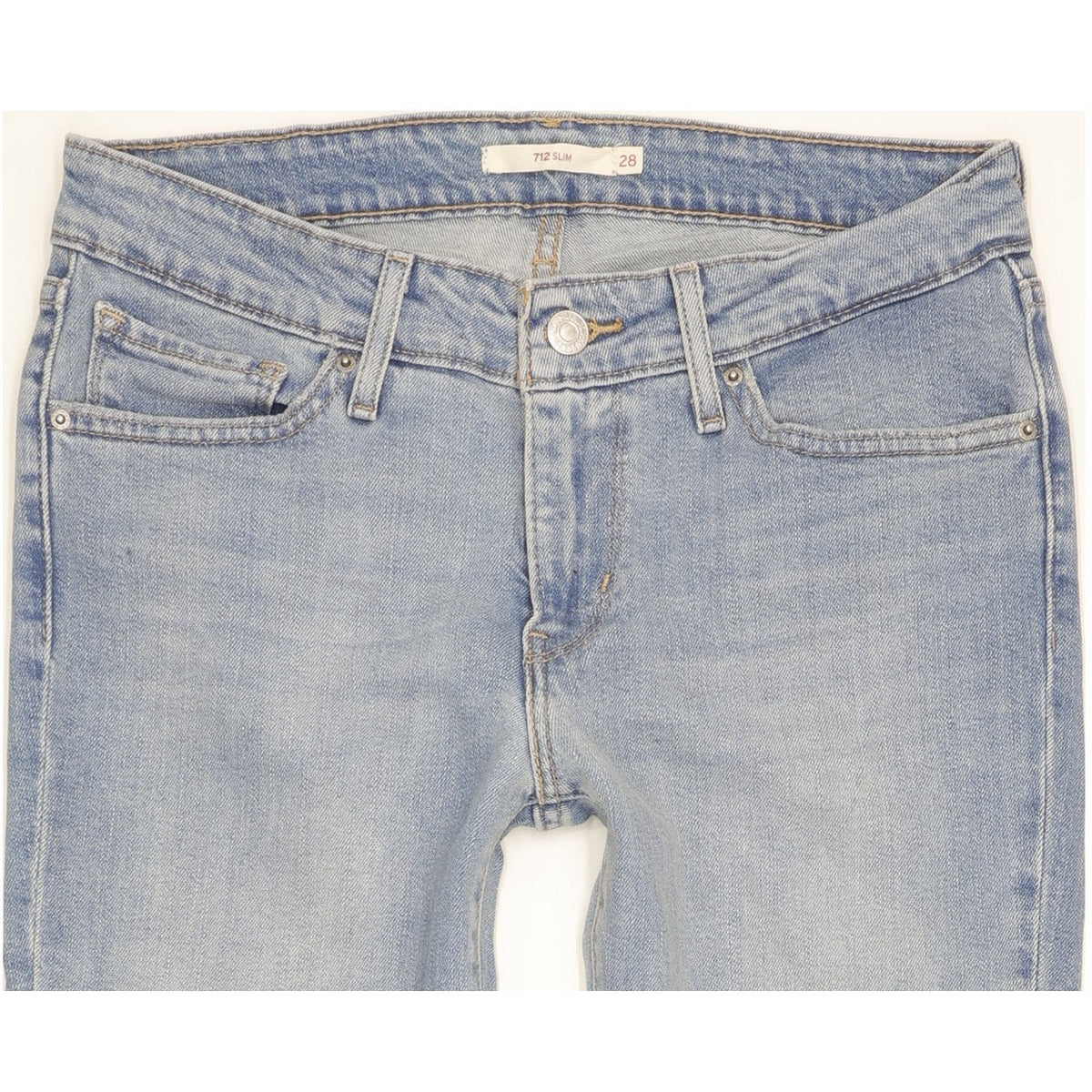 Levi's 712 Men Blue Straight Slim Stretch Jeans W28 L30