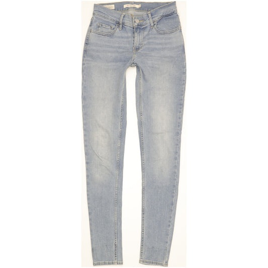 Levi's 710 Super Women Blue Skinny Slim Stretch Jeans W25 L30