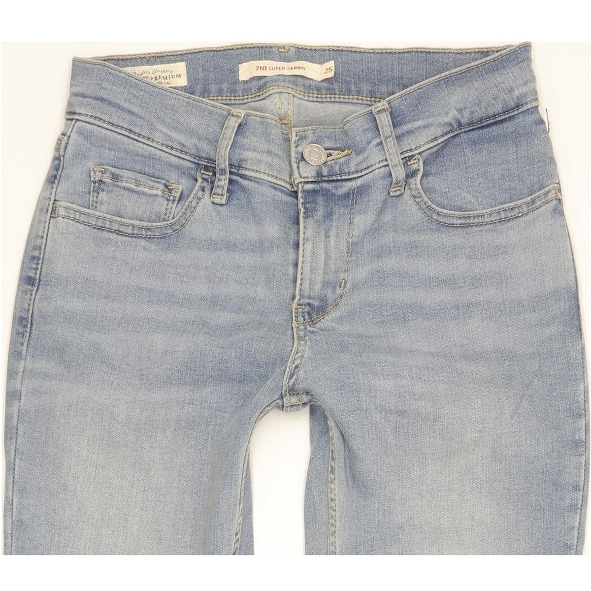 Levi's 710 Super Women Blue Skinny Slim Stretch Jeans W25 L30