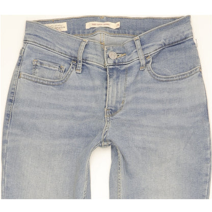Levi's 710 Super Women Blue Skinny Slim Stretch Jeans W25 L30