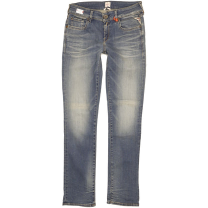 Replay Vicki Women Blue Straight Slim Stretch Jeans W29 L30