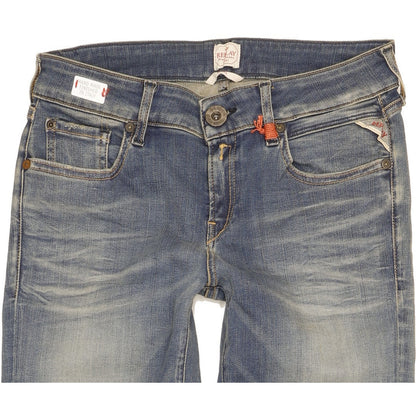 Replay Vicki Women Blue Straight Slim Stretch Jeans W29 L30
