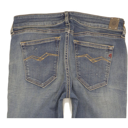Replay Vicki Women Blue Straight Slim Stretch Jeans W29 L30