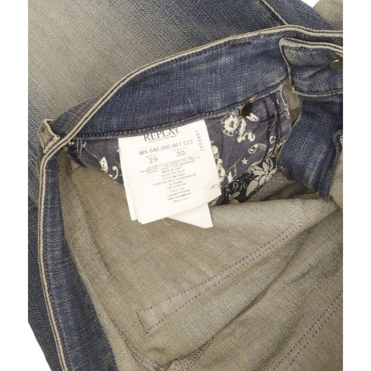 Replay Vicki Women Blue Straight Slim Stretch Jeans W29 L30