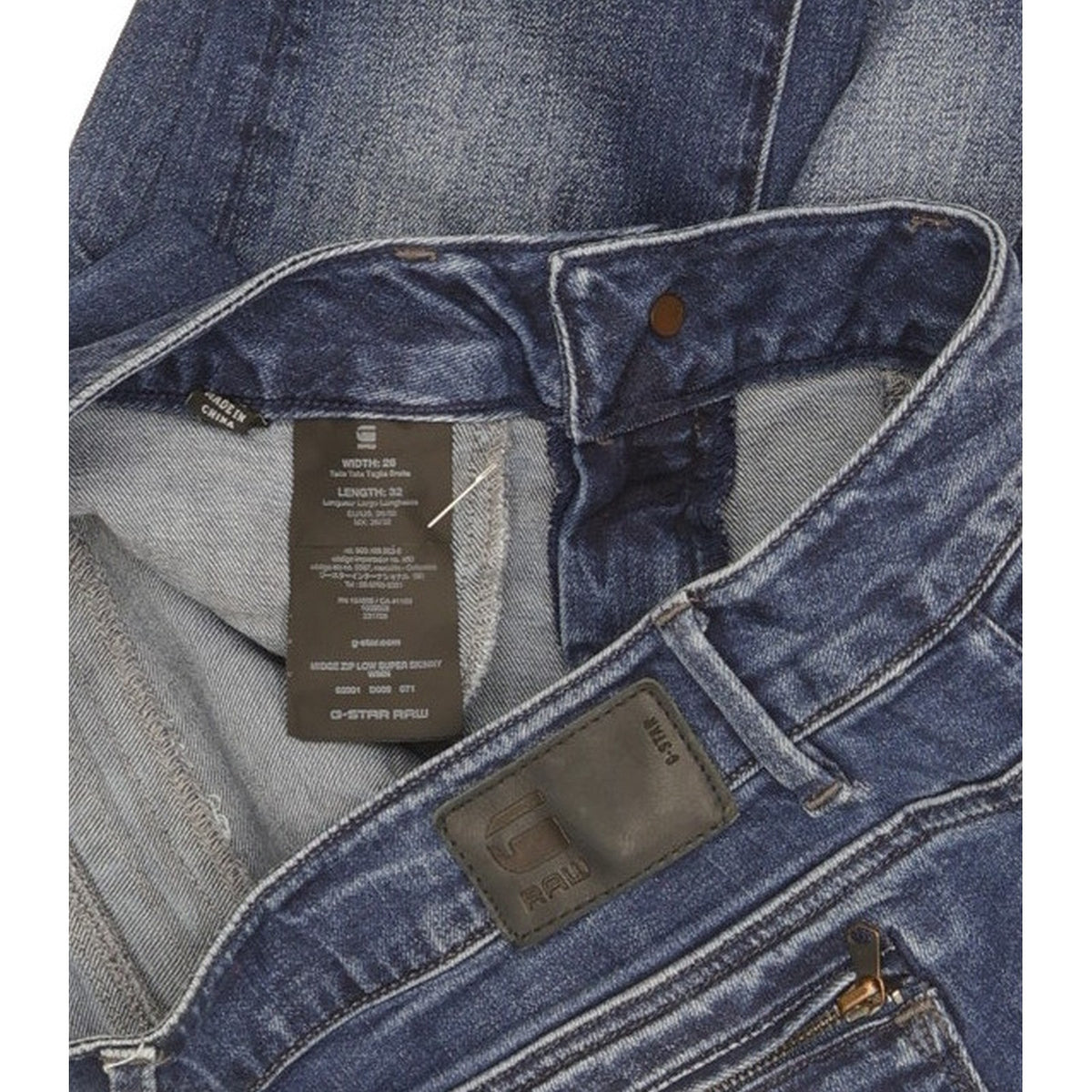 G-Star Midge Women Blue Skinny Slim Stretch Jeans W26 L30