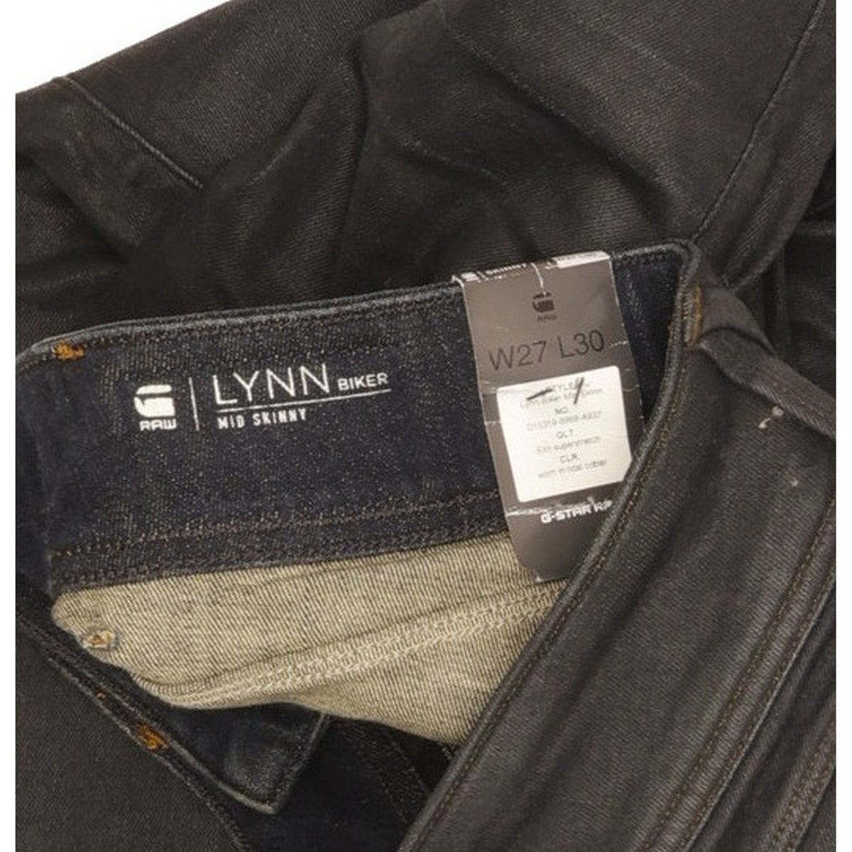 G-Star Lynn Women Black Skinny Slim Stretch Jeans W27 L30