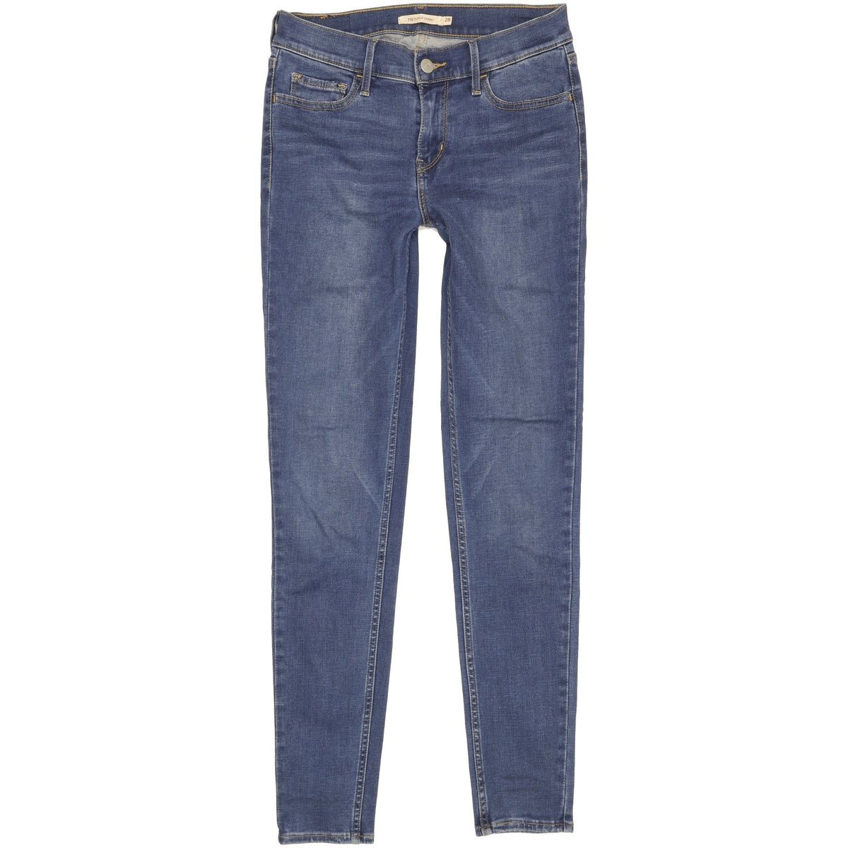 Levi's 710 Super Women Blue Skinny Slim Stretch Jeans W28 L30