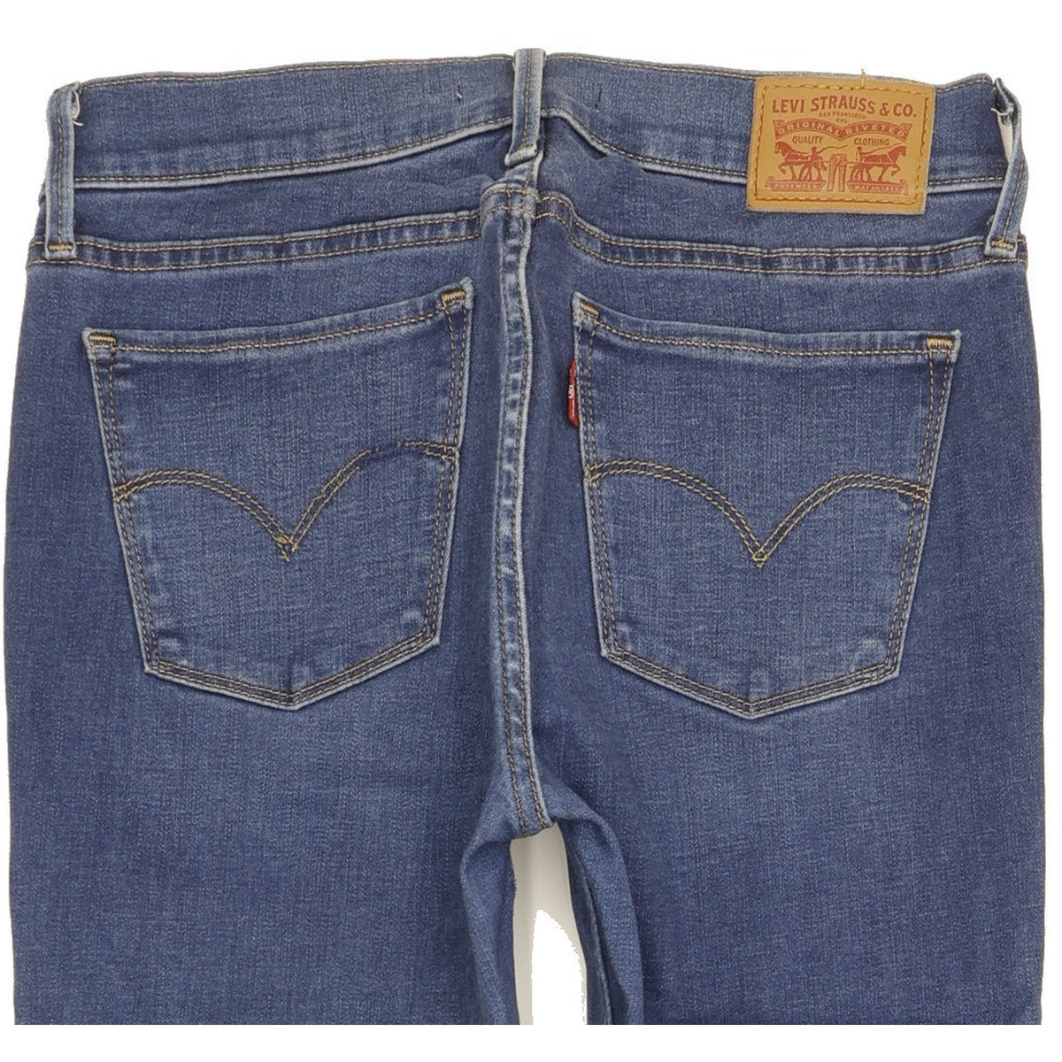 Levi's 710 Super Women Blue Skinny Slim Stretch Jeans W28 L30