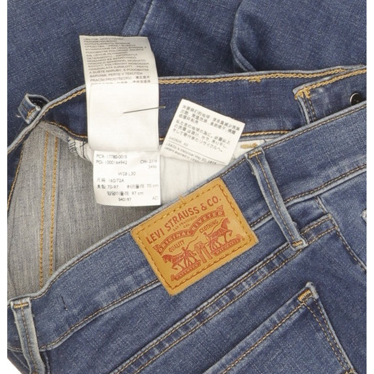 Levi's 710 Super Women Blue Skinny Slim Stretch Jeans W28 L30