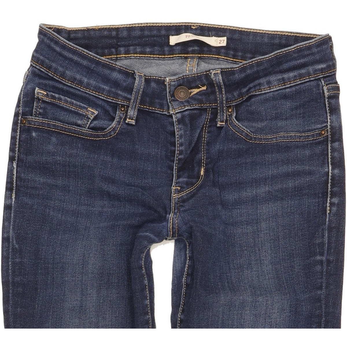 Levi's 711 Women Blue Skinny Slim Stretch Jeans W27 L29