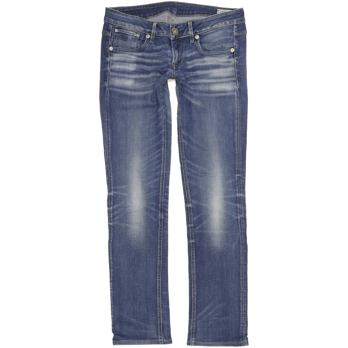 G-Star 3301 Women Blue Straight Slim Stretch Jeans W30 L31