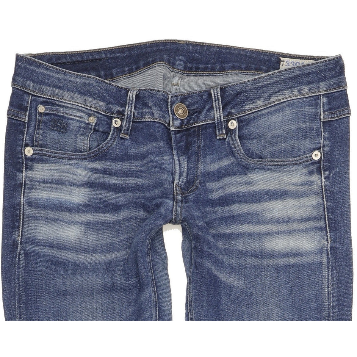 G-Star 3301 Women Blue Straight Slim Stretch Jeans W30 L31