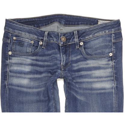 G-Star 3301 Women Blue Straight Slim Stretch Jeans W30 L31