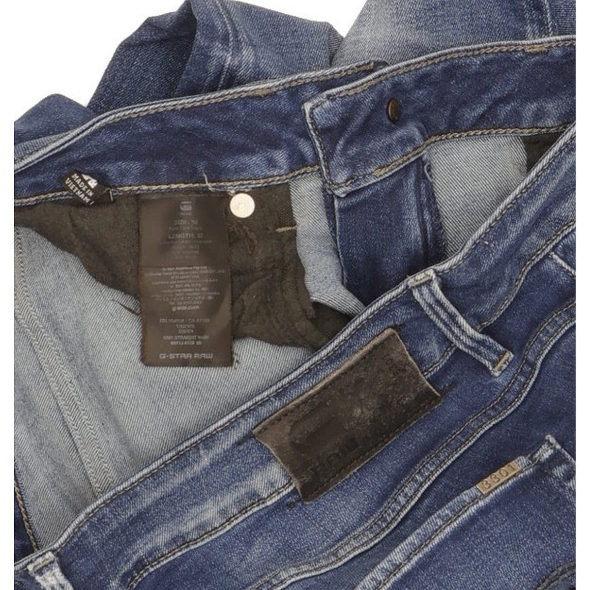 G-Star 3301 Women Blue Straight Slim Stretch Jeans W30 L31