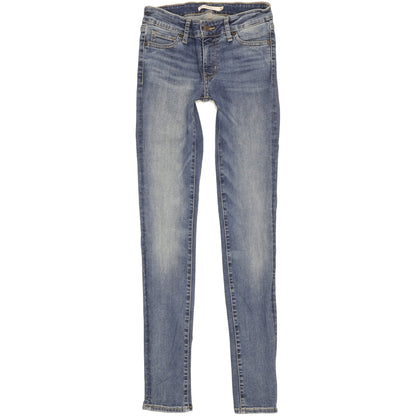 Levi's 711 Women Blue Skinny Slim Stretch Jeans W26 L32