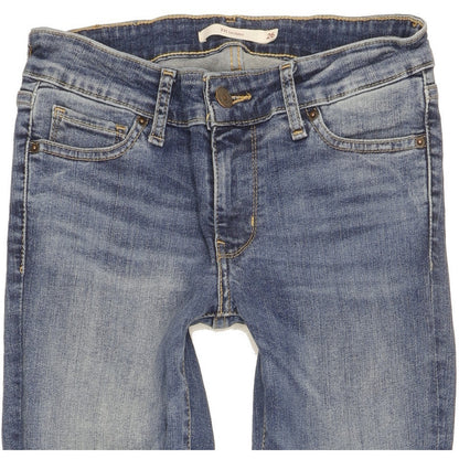Levi's 711 Women Blue Skinny Slim Stretch Jeans W26 L32