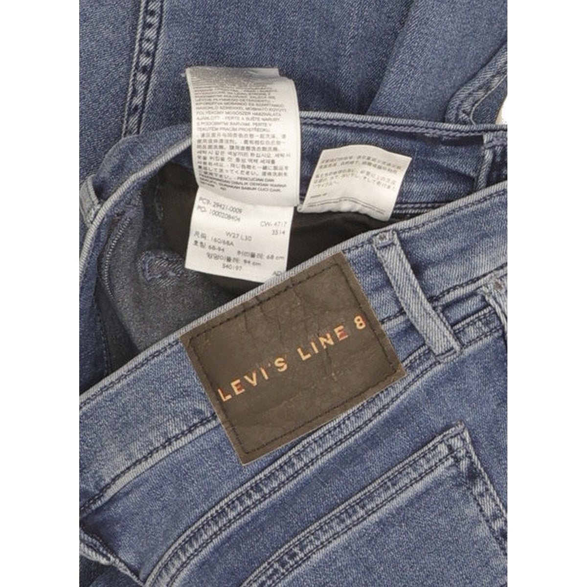 Levi's Line 8 Women Blue Skinny Slim Stretch Jeans W27 L29