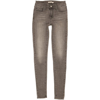 Levi's 710 Super Women Grey Skinny Slim Stretch Jeans W26 L32