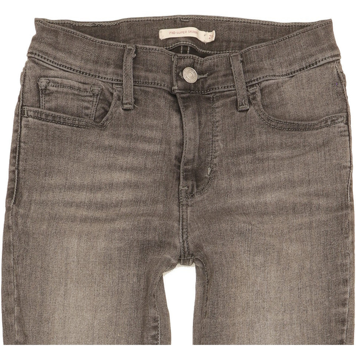 Levi's 710 Super Women Grey Skinny Slim Stretch Jeans W26 L32
