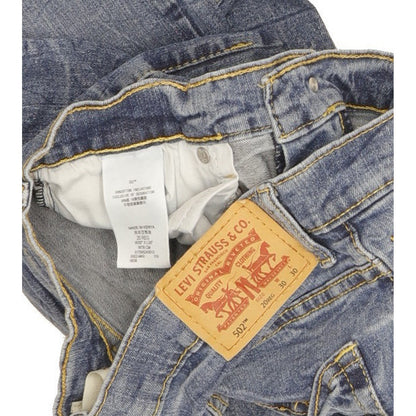 Levi's 502 Men Blue Tapered Regular Stretch Jeans W30 L30