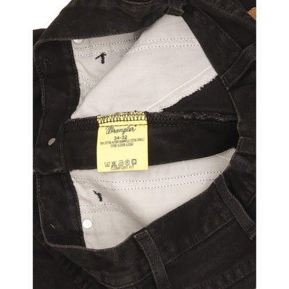 Wrangler Comfort Men Black Straight Regular Jeans W33 L32