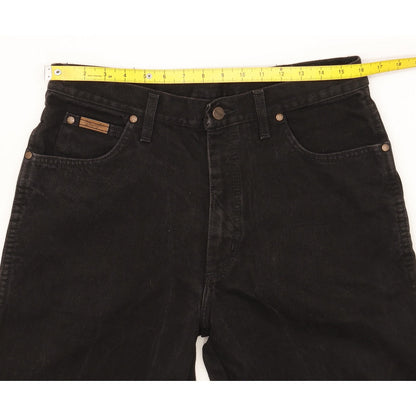 Wrangler Comfort Men Black Straight Regular Jeans W33 L32