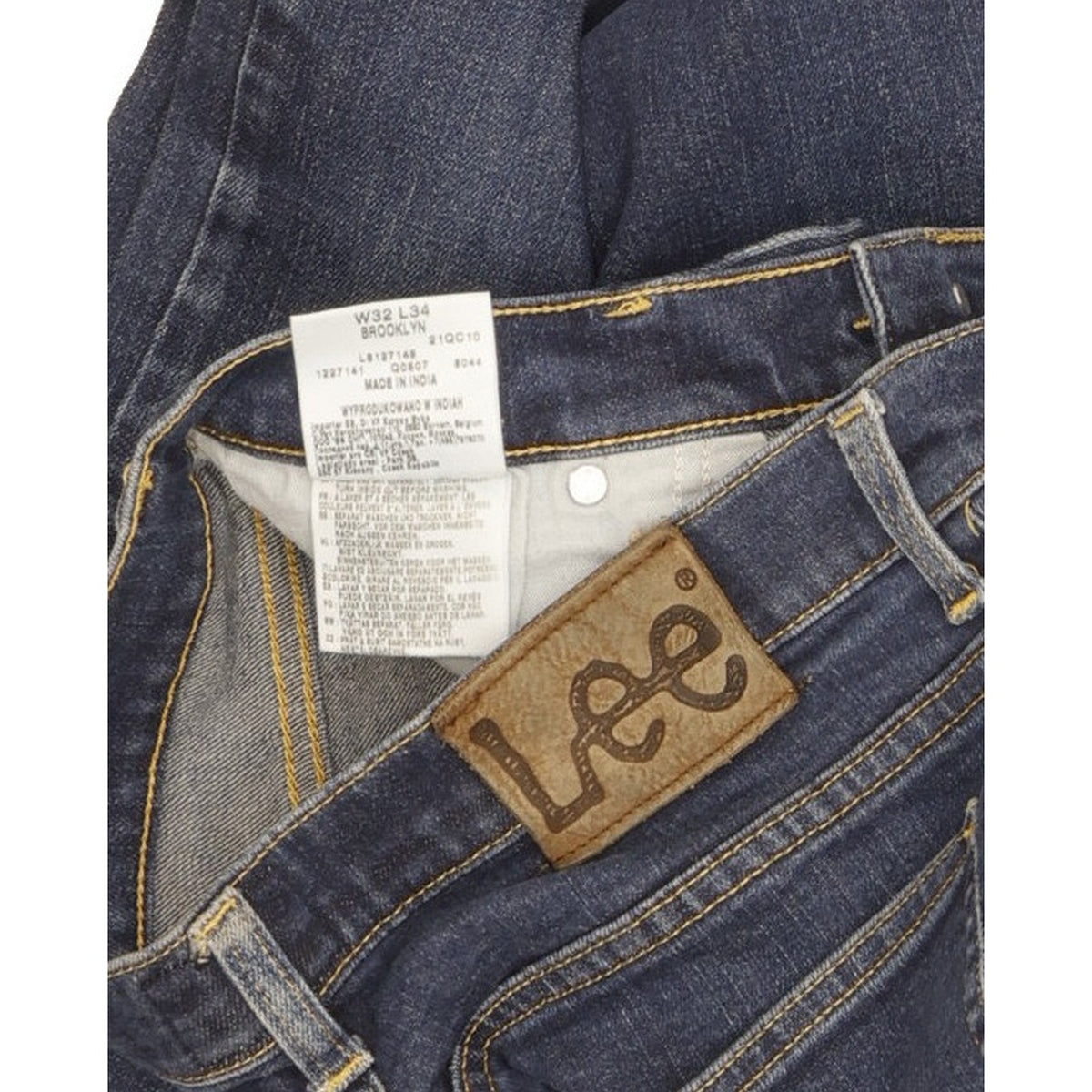 Lee Brooklyn Men Blue Straight Regular Stretch Jeans W32 L33