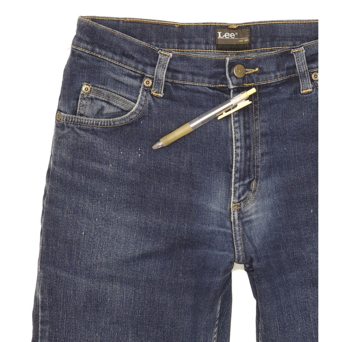 Lee Brooklyn Men Blue Straight Regular Stretch Jeans W32 L33