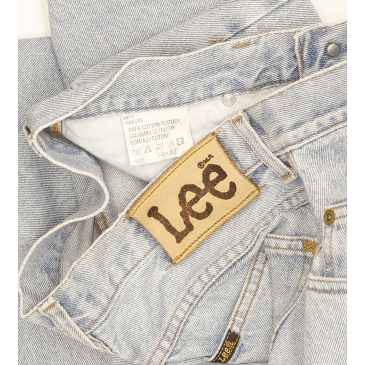 Lee Kansas Men Blue Straight Regular Jeans W34 L31